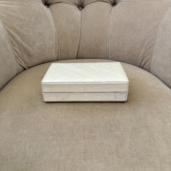 VTG Auth. TITTI DELL' ACQUA by MAXIMA Genuine Alligator Minuadiere Box Clutch - Picture 5 of 7